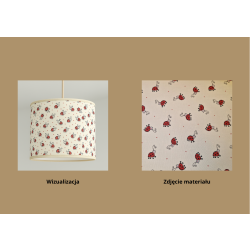 Walec dziecięcy do zwisu E27- biedronki- 30x25cmH + zawieś