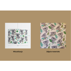 Walec dziecięcy do zwisu E27- koala- 30x25cmH + zawieś