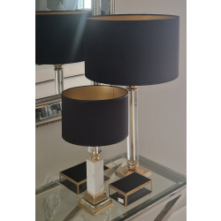 Walec 30cm czarny ze złotym podbiciem- do lampy stojącej lub wiszącej E27