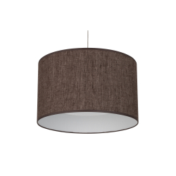 Walec do zwisu/ lampy stojącej E27- brązowy len 40x24cmH