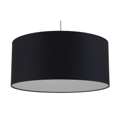 Walec z denkiem  do zwisu E27-czarny- 55x25cmH