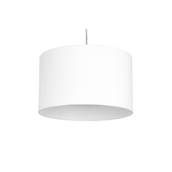 Walec z denkiem  do zwisu E27- biała bawełna- 50x24,5cmH