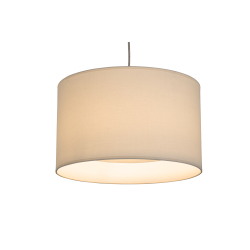 Walec z denkiem  do zwisu E27- kremowa bawełna- 50x24,5cmH