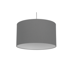Walec z denkiem  do zwisu E27-  szara bawełna- 50x24,5cmH