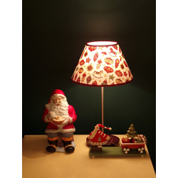 Abażur 25cm do lampki stojącej E27- X-mas