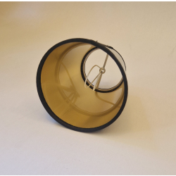 Abażur 11cm - czarno złoty- do kinkietu lub żyrandola