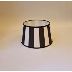 Abażur 20cm - abażur do kinkietu lub lampki nocnej - czarno-białe paski E27