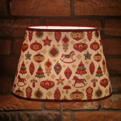 Abażur owal X-mas 30cm do lampki stojącej E27