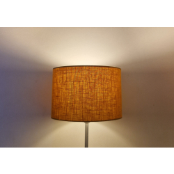 Abażur walec 25cm do lampy stojącej lub wiszącej E27- naturalny len- musztarda