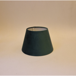 Abażur 20cm butelkowa zieleń welur - abażur do kinkietu lub lampki nocnej E27