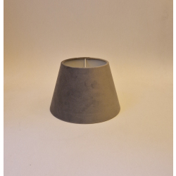 Abażur 20cm szary welur - abażur do kinkietu lub lampki nocnej E27