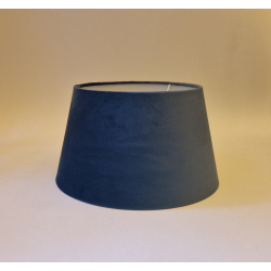 Abażur 30cm welur- niebieski morski- abażur do małej lampy E27