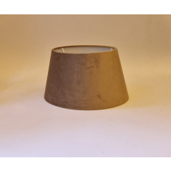Abażur 30cm welur- cappuccino - abażur do małej lampy E27