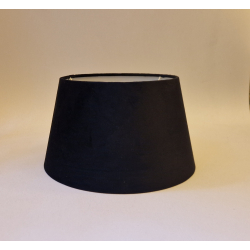 Abażur 30cm welur- czarny- abażur do małej lampy E27