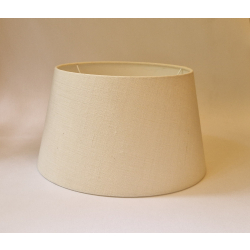 Abażur 35cm do lampy stojącej E27- naturalny len- złamana biel