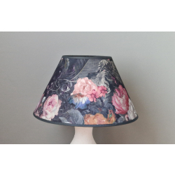 Abażur 30cm do lampy stojącej E27- kwiaty bawełniane