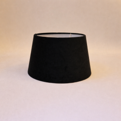Abażur 25cm welur- czarny - abażur do kinkietu lub lampki nocnej E27