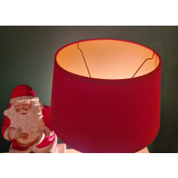 Abażur 30cm do małej lampy E27- bordowy ze złotym spodem X-mas