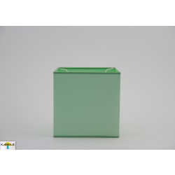 Abażur kostka 20cm - abażur do lampki stojącej E27 - miętowy plastik