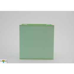 Abażur kostka 24cm - abażur do lampki stojącej E27 - miętowy plastik