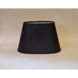 Abażur owal 35cm do lampki stojącej E27 - czarny chintz