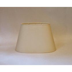 Abażur owal 30cm do lampki stojącej - lampki nocnej E27 - kremowy chintz