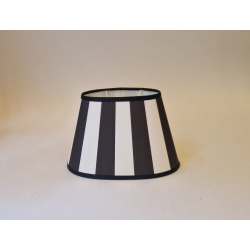 Abażur owal 20cm - abażur do kinkietu lub lampki nocnej - czarno-białe paski E27