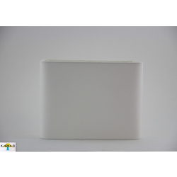 Abażur zaokrąglony prostokąt 35x20 - abażur do lampy stojącej E27 - biały chintz