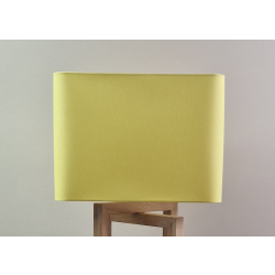 Abażur zaokrąglony prostokąt 35x23 - abażur do lampy stojącej E27 - żółty chintz