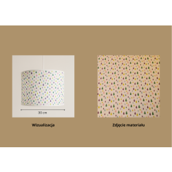 Walec dziecięcy do zwisu E27- krople- 30x25cmH + zawieś