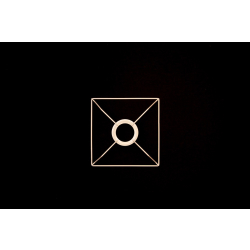 Stelaż do abażuru- 15cm kwadrat -bok 15cm komplet z ramką - E27