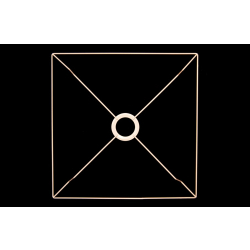 Stelaż do abażuru- 33cm kwadrat -bok 33cm komplet z ramką - E27