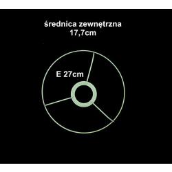 Stelaż do abażuru -średnica 17,7cm komplet z kółkiem - E27