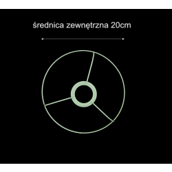 Stelaż do abażuru -średnica 20cm komplet z kółkiem -E27
