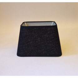 Abażur trapez 21/14,5cm - abażur do lampki nocnej- czarny len E27