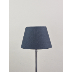 Abażur 20cm naturalny len - czarny - abażur do kinkietu lub lampki nocnej E27