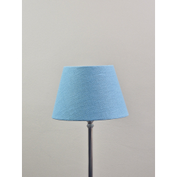 Abażur 20cm naturalny len - petrol - abażur do kinkietu lub lampki nocnej E27