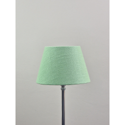 Abażur 20cm naturalny len - zielony - abażur do kinkietu lub lampki nocnej E27