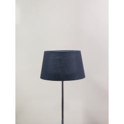 Abażur 25cm naturalny len- czarny - abażur do kinkietu lub lampki nocnej E27
