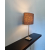 Abażur owal 30cm - abażur do lampki stojącej E27 - naturalny len - antracyt
